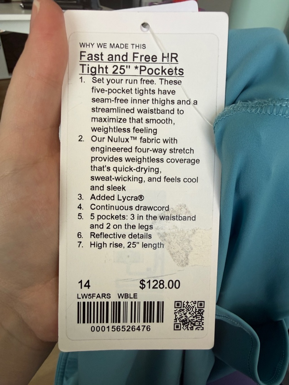 lululemon fast and free high-rise leggings 25” - Picture 5 of 5